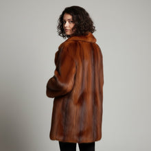 Load image into Gallery viewer, Vintage Style Reddish Brown Fur Jacket