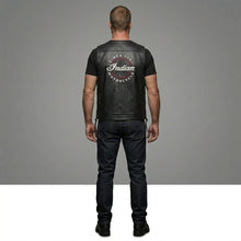 Laden Sie das Bild in den Galerie-Viewer, Indian Motorcycle Buffalo-Leder-Westernweste – Klassische Rider Edition