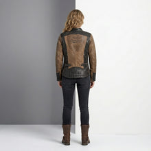 Laden Sie das Bild in den Galerie-Viewer, Motorradjacke für Damen Gallun Triple Vent aus Leder – Harley Style Ride Fit