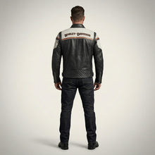 Laden Sie das Bild in den Galerie-Viewer, Klassische Herren-Leder-Bikerjacke – Harley Style Rider Edition