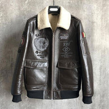 Load image into Gallery viewer, Men’s B3 Sheepskin Bomber Jacket – Winter Warm Aviator