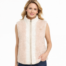 Laden Sie das Bild in den Galerie-Viewer, Moncler Tournel Beige Teddy-Steppweste – Luxuriöse Damen-Gilet