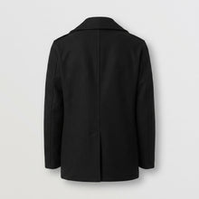 Load image into Gallery viewer, Men’s Dark Blue Wool Navy Peacoat – Classic Double Breasted Winter Coat