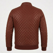 Load image into Gallery viewer, Men’s Shaker Leather Bomber Jacket – Shearling Collar Aviator Coat