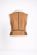 Laden Sie das Bild in den Galerie-Viewer, Women's Brown Shearling Fur Vest
