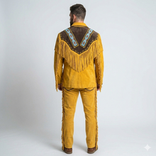 Laden Sie das Bild in den Galerie-Viewer, Authentic Men's Native American Western Leather Jacket