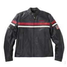 Laden Sie das Bild in den Galerie-Viewer, Genuine Indian Motorcycle Freeway Jacket Black Red New Leather Outlet