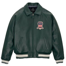 Laden Sie das Bild in den Galerie-Viewer, Green Bomber Flight Leather Avirex Jacket Leather Outlet