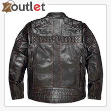 Laden Sie das Bild in den Galerie-Viewer, Harley-Davidson Triple Vent System Ironstone Herren Lederjacke