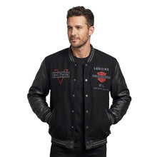 Laden Sie das Bild in den Galerie-Viewer, Harley-Davidson V-Twin Varsity Lederjacke für Herren