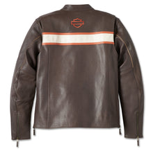 Laden Sie das Bild in den Galerie-Viewer, Harley-Davidson Victory Lane braune Café Racer Lederjacke