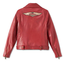 Laden Sie das Bild in den Galerie-Viewer, Harley-Davidson Damen 120-jähriges Jubiläum Klassische Biker-Lederjacke