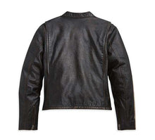 Load image into Gallery viewer, Harley-Davidson Women's Stripe Sleeve Leather Jacket