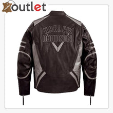Laden Sie das Bild in den Galerie-Viewer, Harley Davidson Herren-Lederjacke, braun