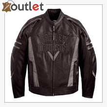 Laden Sie das Bild in den Galerie-Viewer, Harley Davidson Herren-Lederjacke, braun