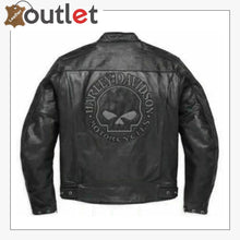 Laden Sie das Bild in den Galerie-Viewer, Harley Davidson Herren Lederjacke "Reflective Skull"