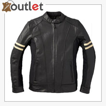 Laden Sie das Bild in den Galerie-Viewer, Indische Motorradjacke aus schwarzem Leder