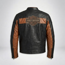 Load image into Gallery viewer, Harley Davidson Classic Cruiser Colorblock Leather Jacket