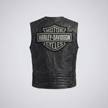 Laden Sie das Bild in den Galerie-Viewer, Herren-Lederweste „Passing Link“ – Biker-Club-Weste im Harley-Stil
