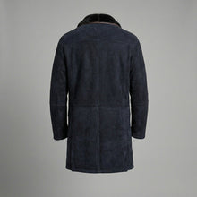 Load image into Gallery viewer, Men’s Genuine Shearling Sheepskin Leather Coat – Luxury Winter Overcoat