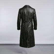 Laden Sie das Bild in den Galerie-Viewer, Herren Deutscher Offizier Trenchcoat im WW2-Stil aus Leder – Klassische Militär Edition