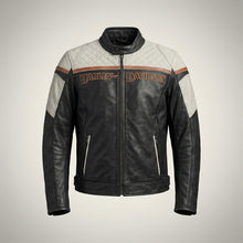 Laden Sie das Bild in den Galerie-Viewer, Klassische Herren-Leder-Bikerjacke – Harley Style Rider Edition