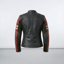 Laden Sie das Bild in den Galerie-Viewer, Damen Leder-Motorradjacke „Racer“ – Indian Style Heritage Edition