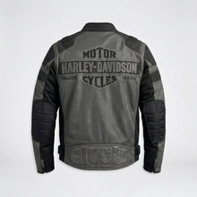 Laden Sie das Bild in den Galerie-Viewer, Herren Codec Textil- und Mesh-Motorradjacke – Harley Style belüftete Motorradjacke