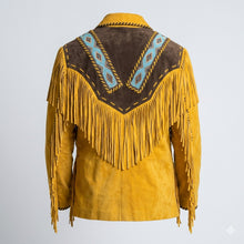 Laden Sie das Bild in den Galerie-Viewer, Authentic Men's Native American Western Leather Jacket