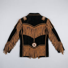 Laden Sie das Bild in den Galerie-Viewer, Authentic Western Leather Fringe & Beaded Jacket for Men