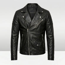 Laden Sie das Bild in den Galerie-Viewer, Men’s Genuine Lambskin Leather Blazer – Classic Slim Fit Tailored Jacket