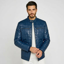 Laden Sie das Bild in den Galerie-Viewer, Men’s Classic Black Leather Jacket – Timeless Casual Biker Coat