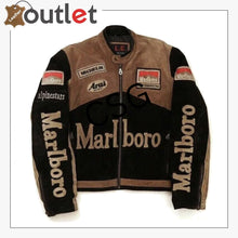 Load image into Gallery viewer, Marlboro Cafe Racer Leather Jacket for Men Leather Outlet