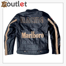 Laden Sie das Bild in den Galerie-Viewer, Marlboro Vintage Leather Racing Biker Leather Jacket Leather Outlet