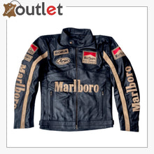 Laden Sie das Bild in den Galerie-Viewer, Marlboro Vintage Leather Racing Biker Leather Jacket Leather Outlet