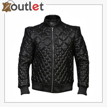 Load image into Gallery viewer, Men Studded Leather Steam Punk Jacket