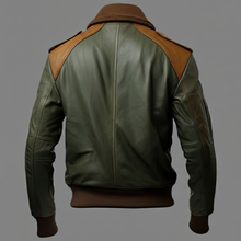 Laden Sie das Bild in den Galerie-Viewer, Herren A2 Klassische Lederbomberjacke