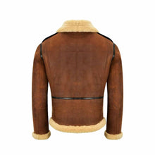 Laden Sie das Bild in den Galerie-Viewer, Men’s B3 Bomber Shearling Fur Jacket Leather Outlet