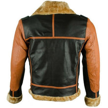 Load image into Gallery viewer, Men's Black Faux Shearling Bomber Jacket – Winter Warmth with Style