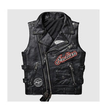 Load image into Gallery viewer, Men's Indian Motorcycle Western Leather Biker Vest Leather Outlet