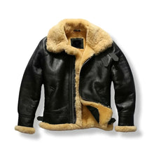 Laden Sie das Bild in den Galerie-Viewer, Men's RAF Bomber B3 Pilot Leather Jacket Leather Outlet