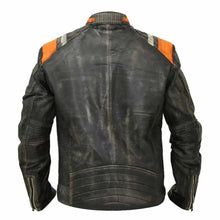Load image into Gallery viewer, Men's Retro 3 Cafe Racer Biker Vintage jacket Leather Outlet