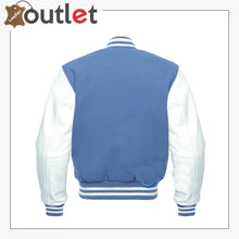 Laden Sie das Bild in den Galerie-Viewer, Blaue Collegejacke für Herren
