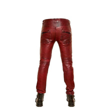 Laden Sie das Bild in den Galerie-Viewer, Mens Hot Genuine Leather Pants Leather Outlet