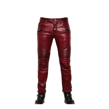 Laden Sie das Bild in den Galerie-Viewer, Mens Hot Genuine Leather Pants Leather Outlet