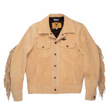 Laden Sie das Bild in den Galerie-Viewer, Herren Native American Western Lederjacke Braun