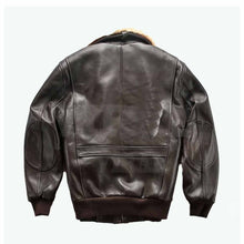 Laden Sie das Bild in den Galerie-Viewer, Mens Vintage Air force Flight Bomber Leather Jacket Leather Outlet