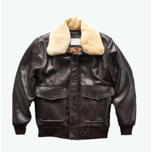Laden Sie das Bild in den Galerie-Viewer, Mens Vintage Air force Flight Bomber Leather Jacket Leather Outlet