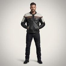 Laden Sie das Bild in den Galerie-Viewer, Klassische Herren-Leder-Bikerjacke – Harley Style Rider Edition