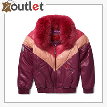 Laden Sie das Bild in den Galerie-Viewer, Original Goose Damen V-Bomber Lederjacke